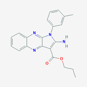 molecular formula C21H20N4O2 B356417 propyl 2-amino-1-(3-methylphenyl)-1H-pyrrolo[2,3-b]quinoxaline-3-carboxylate CAS No. 847246-16-6