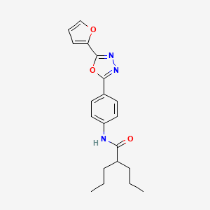 N-{4-[5-(2-furyl)-1,3,4-oxadiazol-2-yl]phenyl}-2-propylpentanamide