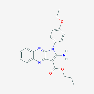molecular formula C22H22N4O3 B356418 propyl 2-amino-1-(4-ethoxyphenyl)-1H-pyrrolo[2,3-b]quinoxaline-3-carboxylate CAS No. 848218-99-5