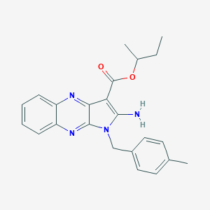 molecular formula C23H24N4O2 B356419 Butan-2-yl 2-amino-1-[(4-methylphenyl)methyl]pyrrolo[3,2-b]quinoxaline-3-carboxylate CAS No. 848687-44-5