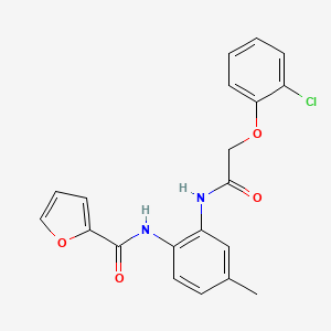 molecular formula C20H17ClN2O4 B3564198 N-(2-{[(2-chlorophenoxy)acetyl]amino}-4-methylphenyl)-2-furamide 