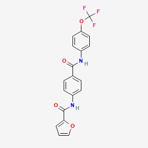 molecular formula C19H13F3N2O4 B3564214 N-[4-({[4-(trifluoromethoxy)phenyl]amino}carbonyl)phenyl]-2-furamide 