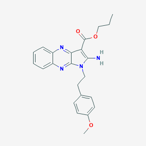 molecular formula C23H24N4O3 B356422 propyl 2-amino-1-[2-(4-methoxyphenyl)ethyl]-1H-pyrrolo[2,3-b]quinoxaline-3-carboxylate CAS No. 844452-24-0