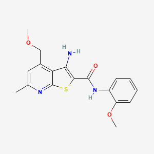 molecular formula C18H19N3O3S B3564223 3-amino-4-(methoxymethyl)-N-(2-methoxyphenyl)-6-methylthieno[2,3-b]pyridine-2-carboxamide 