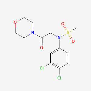 molecular formula C13H16Cl2N2O4S B3564232 N-(3,4-dichlorophenyl)-N-[2-(4-morpholinyl)-2-oxoethyl]methanesulfonamide 