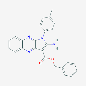 molecular formula C25H20N4O2 B356425 benzyl 2-amino-1-(4-methylphenyl)-1H-pyrrolo[2,3-b]quinoxaline-3-carboxylate CAS No. 840496-93-7