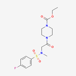 ethyl 4-{N-[(4-fluorophenyl)sulfonyl]-N-methylglycyl}-1-piperazinecarboxylate