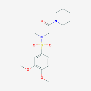 3,4-Dimethoxy-N-methyl-N-(2-oxo-2-piperidin-1-yl-ethyl)-benzenesulfonamide