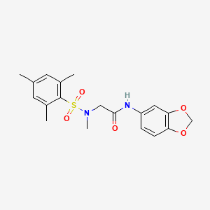 N~1~-1,3-benzodioxol-5-yl-N~2~-(mesitylsulfonyl)-N~2~-methylglycinamide