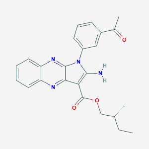 molecular formula C24H24N4O3 B356427 2-methylbutyl 1-(3-acetylphenyl)-2-amino-1H-pyrrolo[2,3-b]quinoxaline-3-carboxylate CAS No. 840479-70-1