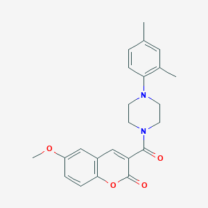 3-{[4-(2,4-dimethylphenyl)-1-piperazinyl]carbonyl}-6-methoxy-2H-chromen-2-one