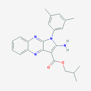 molecular formula C23H24N4O2 B356431 2-Methylpropyl 2-amino-1-(3,5-dimethylphenyl)pyrrolo[3,2-b]quinoxaline-3-carboxylate CAS No. 839703-17-2
