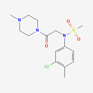 N-(3-chloro-4-methylphenyl)-N-[2-(4-methyl-1-piperazinyl)-2-oxoethyl]methanesulfonamide