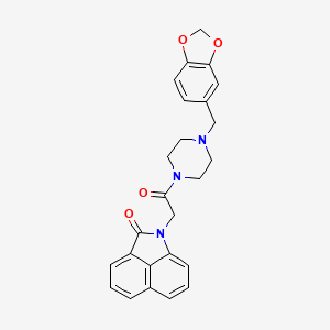 1-{2-[4-(1,3-benzodioxol-5-ylmethyl)-1-piperazinyl]-2-oxoethyl}benzo[cd]indol-2(1H)-one