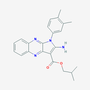 molecular formula C23H24N4O2 B356433 2-Methylpropyl 2-amino-1-(3,4-dimethylphenyl)pyrrolo[3,2-b]quinoxaline-3-carboxylate CAS No. 839700-28-6