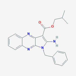 molecular formula C22H22N4O2 B356435 2-Methylpropyl 2-amino-1-benzylpyrrolo[3,2-b]quinoxaline-3-carboxylate CAS No. 836635-39-3