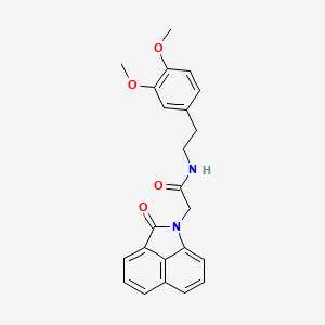 molecular formula C23H22N2O4 B3564353 N-[2-(3,4-dimethoxyphenyl)ethyl]-2-(2-oxobenzo[cd]indol-1(2H)-yl)acetamide 