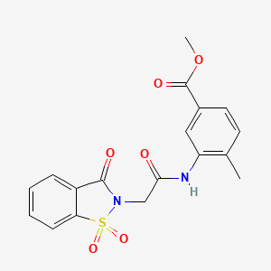 methyl 3-{[(1,1-dioxido-3-oxo-1,2-benzisothiazol-2(3H)-yl)acetyl]amino}-4-methylbenzoate