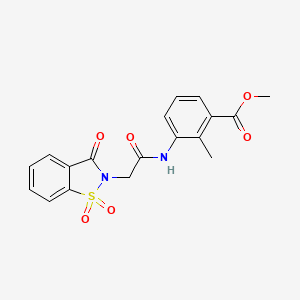 methyl 3-{[(1,1-dioxido-3-oxo-1,2-benzisothiazol-2(3H)-yl)acetyl]amino}-2-methylbenzoate