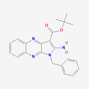 molecular formula C22H22N4O2 B356437 Tert-butyl 2-amino-1-benzylpyrrolo[3,2-b]quinoxaline-3-carboxylate CAS No. 839703-08-1