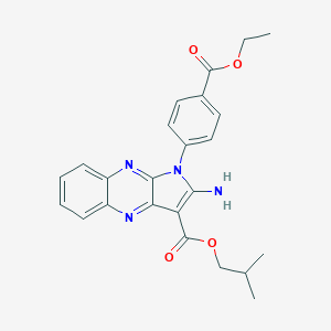 molecular formula C24H24N4O4 B356438 2-Methylpropyl 2-amino-1-(4-ethoxycarbonylphenyl)pyrrolo[3,2-b]quinoxaline-3-carboxylate CAS No. 840455-79-0