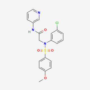 N~2~-(3-chlorophenyl)-N~2~-[(4-methoxyphenyl)sulfonyl]-N~1~-3-pyridinylglycinamide