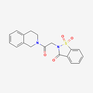 2-[2-(3,4-dihydro-2(1H)-isoquinolinyl)-2-oxoethyl]-1,2-benzisothiazol-3(2H)-one 1,1-dioxide