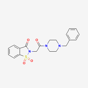 2-[2-(4-benzyl-1-piperazinyl)-2-oxoethyl]-1,2-benzisothiazol-3(2H)-one 1,1-dioxide