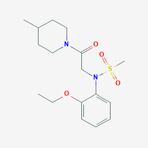 molecular formula C17H26N2O4S B3564428 N-(2-ethoxyphenyl)-N-[2-(4-methyl-1-piperidinyl)-2-oxoethyl]methanesulfonamide 