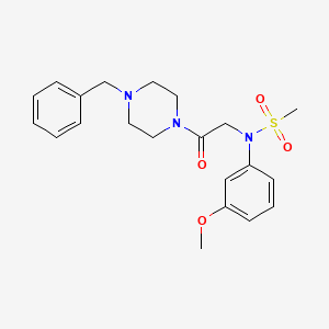 N-[2-(4-benzyl-1-piperazinyl)-2-oxoethyl]-N-(3-methoxyphenyl)methanesulfonamide