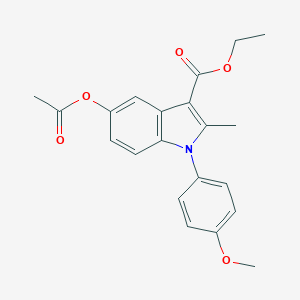 molecular formula C21H21NO5 B356445 ethyl 5-(acetyloxy)-1-(4-methoxyphenyl)-2-methyl-1H-indole-3-carboxylate CAS No. 54568-96-6