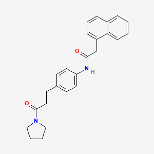 2-(1-naphthyl)-N-{4-[3-oxo-3-(1-pyrrolidinyl)propyl]phenyl}acetamide