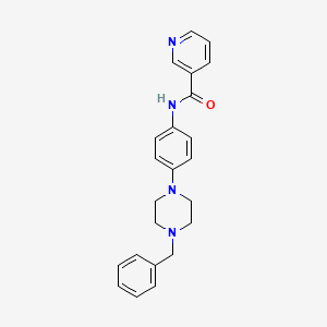 molecular formula C23H24N4O B3564468 N-[4-(4-benzyl-1-piperazinyl)phenyl]nicotinamide 