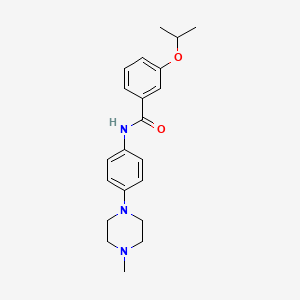 molecular formula C21H27N3O2 B3564480 3-isopropoxy-N-[4-(4-methyl-1-piperazinyl)phenyl]benzamide 