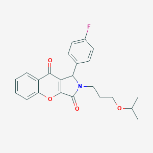 molecular formula C23H22FNO4 B356450 1-(4-Fluorophenyl)-2-(3-isopropoxypropyl)-1,2-dihydrochromeno[2,3-c]pyrrole-3,9-dione CAS No. 848729-67-9