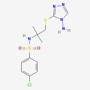 N-{2-[(4-amino-4H-1,2,4-triazol-3-yl)thio]-1,1-dimethylethyl}-4-chlorobenzenesulfonamide