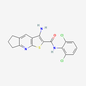 3-amino-N-(2,6-dichlorophenyl)-6,7-dihydro-5H-cyclopenta[b]thieno[3,2-e]pyridine-2-carboxamide