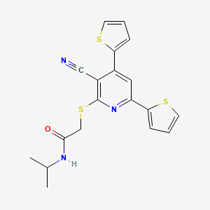 2-[(3-cyano-4,6-di-2-thienyl-2-pyridinyl)thio]-N-isopropylacetamide