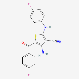 4-amino-5-(4-fluorobenzoyl)-2-[(4-fluorophenyl)amino]-3-thiophenecarbonitrile