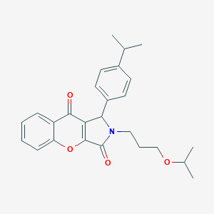 molecular formula C26H29NO4 B356454 2-(3-Isopropoxypropyl)-1-(4-isopropylphenyl)-1,2-dihydrochromeno[2,3-c]pyrrole-3,9-dione CAS No. 848745-32-4