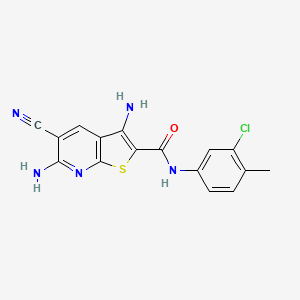 3,6-diamino-N-(3-chloro-4-methylphenyl)-5-cyanothieno[2,3-b]pyridine-2-carboxamide