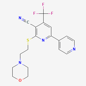 6-{[2-(4-morpholinyl)ethyl]thio}-4-(trifluoromethyl)-2,4'-bipyridine-5-carbonitrile