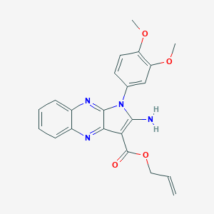 Prop-2-enyl 2-amino-1-(3,4-dimethoxyphenyl)pyrrolo[3,2-b]quinoxaline-3-carboxylate
