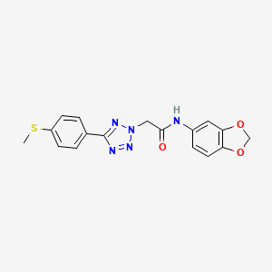 N-1,3-benzodioxol-5-yl-2-{5-[4-(methylthio)phenyl]-2H-tetrazol-2-yl}acetamide