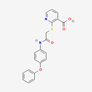 2-({2-Oxo-2-[(4-phenoxyphenyl)amino]ethyl}sulfanyl)pyridine-3-carboxylic acid