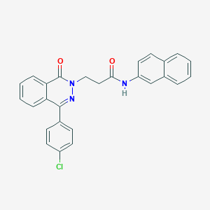 molecular formula C27H20ClN3O2 B356461 3-(4-(4-chlorophenyl)-1-oxo-2(1H)-phthalazinyl)-N-(2-naphthyl)propanamide CAS No. 840469-89-8
