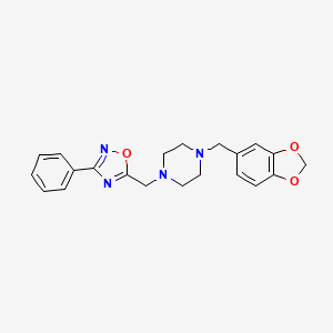 1-(1,3-benzodioxol-5-ylmethyl)-4-[(3-phenyl-1,2,4-oxadiazol-5-yl)methyl]piperazine