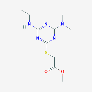 methyl {[4-(dimethylamino)-6-(ethylamino)-1,3,5-triazin-2-yl]thio}acetate