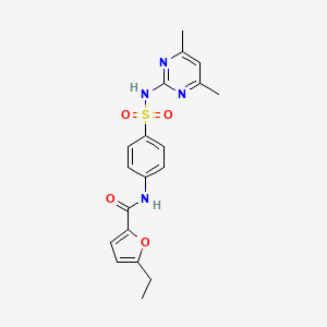 molecular formula C19H20N4O4S B3564634 N-(4-{[(4,6-dimethyl-2-pyrimidinyl)amino]sulfonyl}phenyl)-5-ethyl-2-furamide 