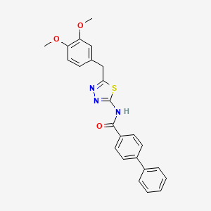 N-[5-(3,4-dimethoxybenzyl)-1,3,4-thiadiazol-2-yl]-4-biphenylcarboxamide